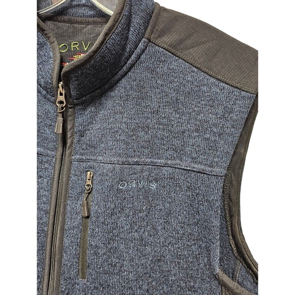 Orvis Mens XL Vest Fishing Full Zip Better Sweater Blue Outdoor Wear Trout Hunt - Picture 13 of 13